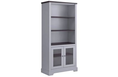 Heart of House Westbury Glazed Bookcase - Grey.